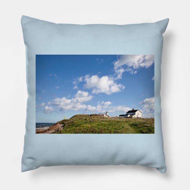Rocky Island, Seaton Sluice Pillow by Violaman