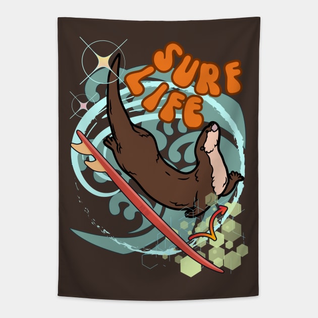 Surf Life - Sea Otter 841 Tapestry by SEIKA by FP