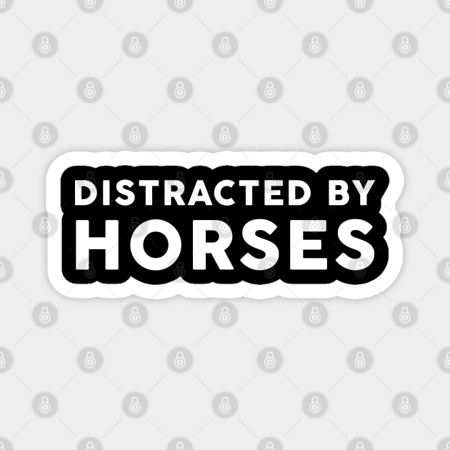 Distracted by Horses Magnet by Trippycollage