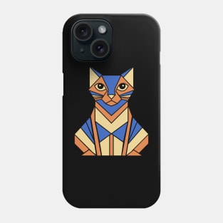 Geometric Cat - Abstract Animal Phone Case