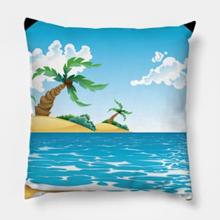 Go to the sea and cast a hook Pillow