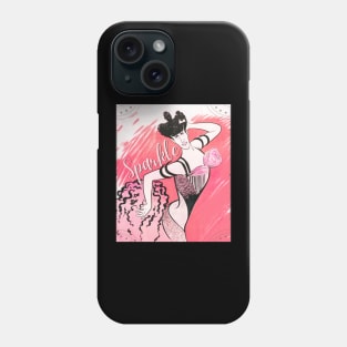 Sparkle Pink Vintage Dancer Phone Case