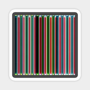 Red and green stripe pattern Magnet