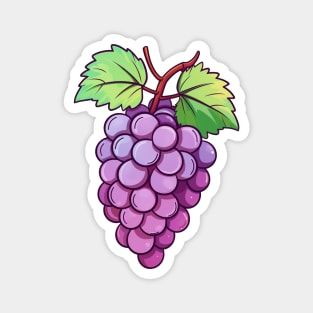 Grapes Illustration Magnet