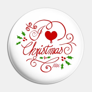 I Love Christmas Pin