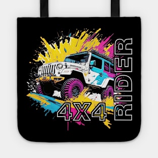 4X4 Rider vintage retro design. Tote