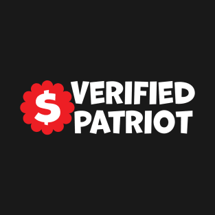 Patriotic American Social Media Verified Patriot Badge T-Shirt
