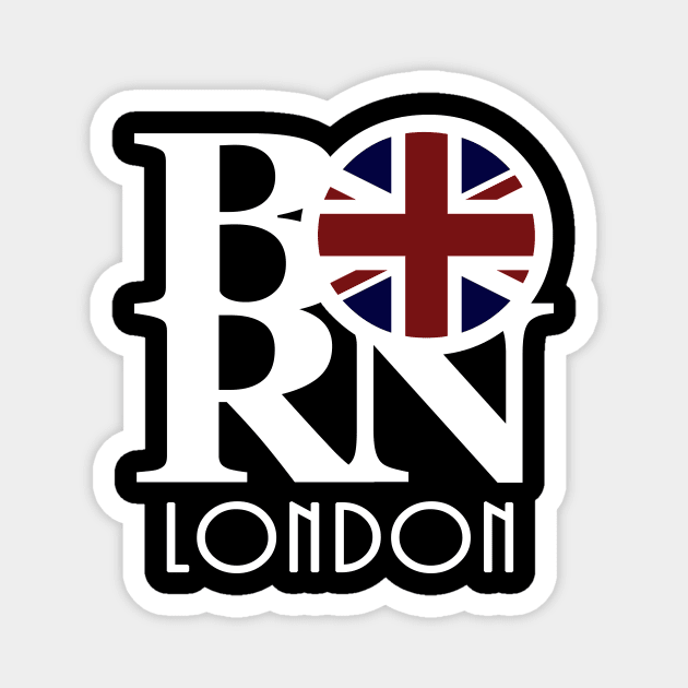 LOVE London White Text (UK Flag) Magnet by UnitedKingdom