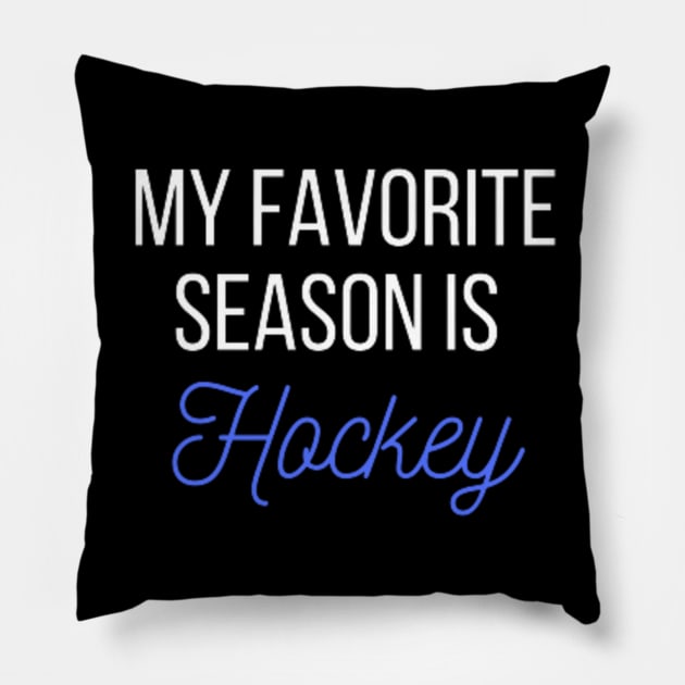 My favorite season is Hockey Pillow by gabiworld