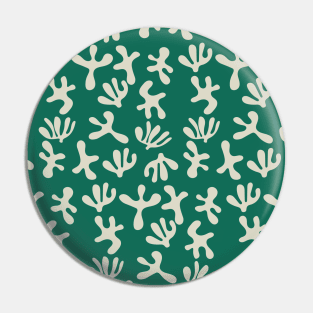 Abstract Retro Botanical Pattern 3 Pin