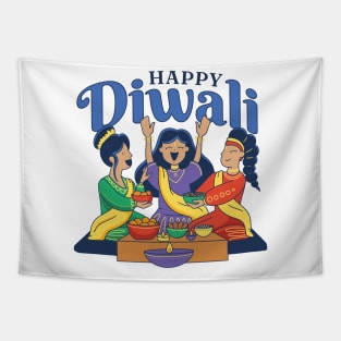 Festival of Lights Deepavali - Happy Diwali Tapestry