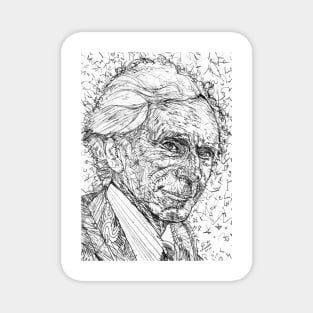 BERTRAND RUSSELL pencil portrait .1 Magnet