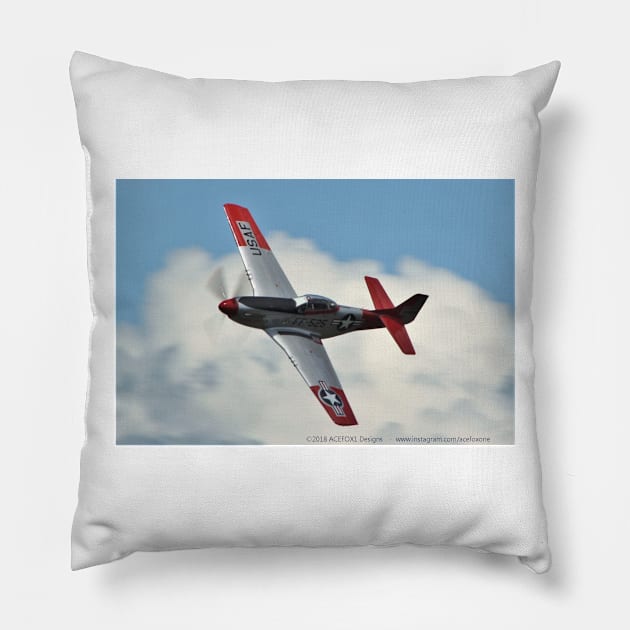 P-51D Mustang “Val-Halla” fast turn Pillow by acefox1