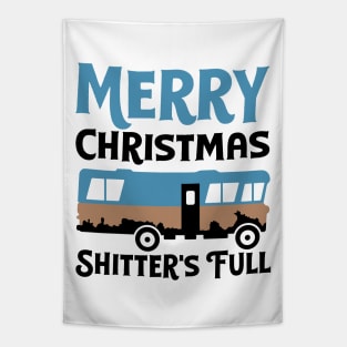 Merry Christmas Shitters Full Ugly Sweater Tapestry