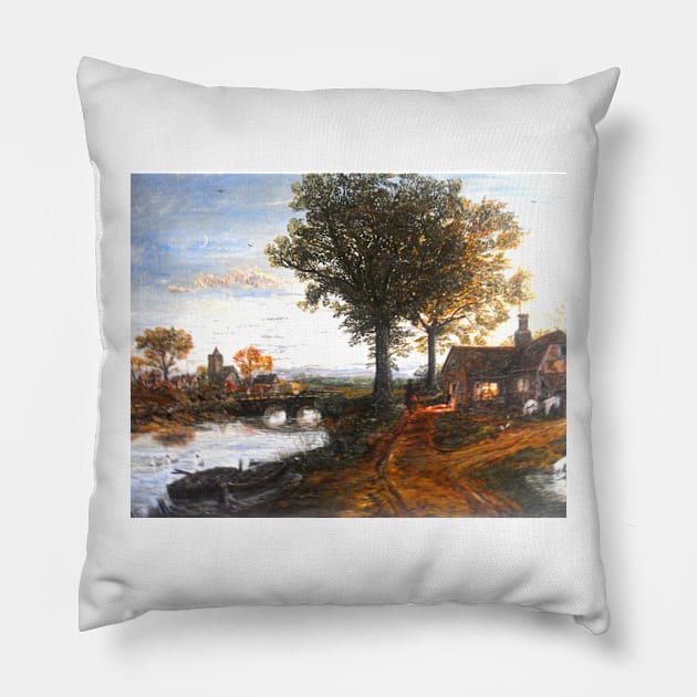 THE VILLAGE BLACKSMITH Pillow by MackenzieTar