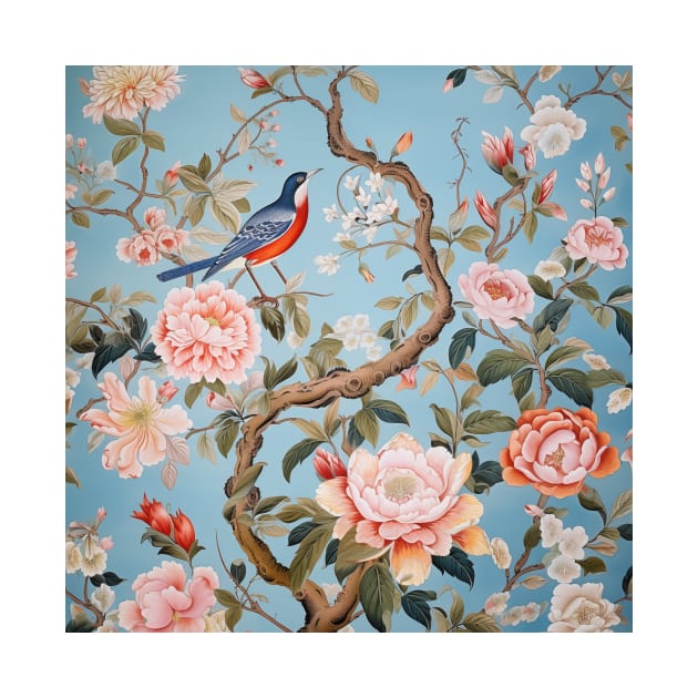 Coastal Chinoiserie II by hamptonstyle