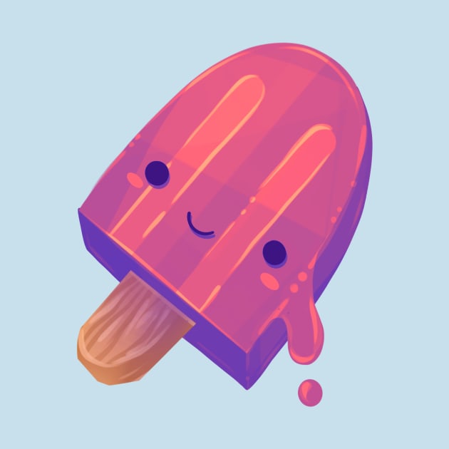 Pink Neon Juice Popsicle by Claire Lin
