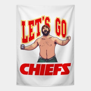 Jason Kelce - Let's Go Chiefs Tapestry