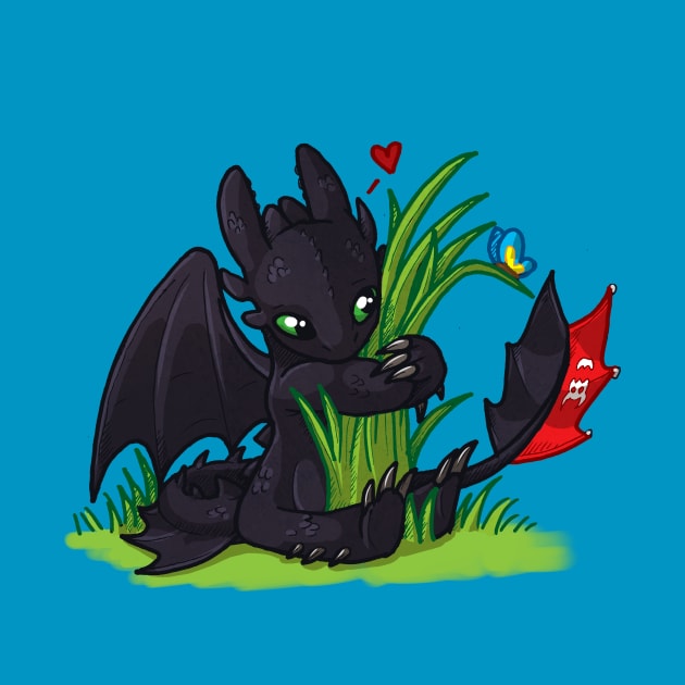 Dragons Love Grass by sugarpoultry