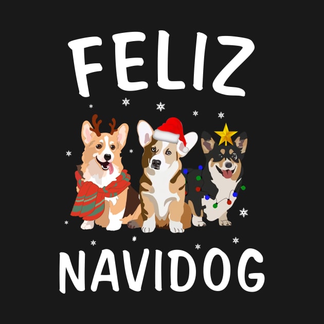 Feliz Navidog Corgi reindeer Light Christmas Lover Gift by EduardjoxgJoxgkozlov