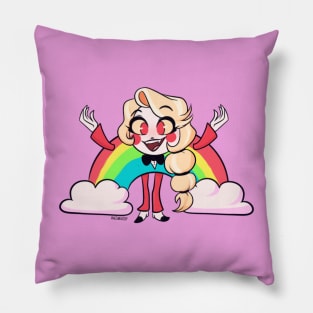 Charlie Morningstar Rainbow Hazbin Hotel Fanart by Anshiehoop Pillow