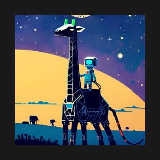 Robot Giraffe Ride T-Shirt