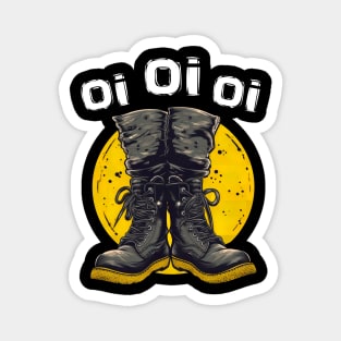 Oi Oi Oi Punk Rock Combat Boots - Skinhead Music Oi Punk Magnet