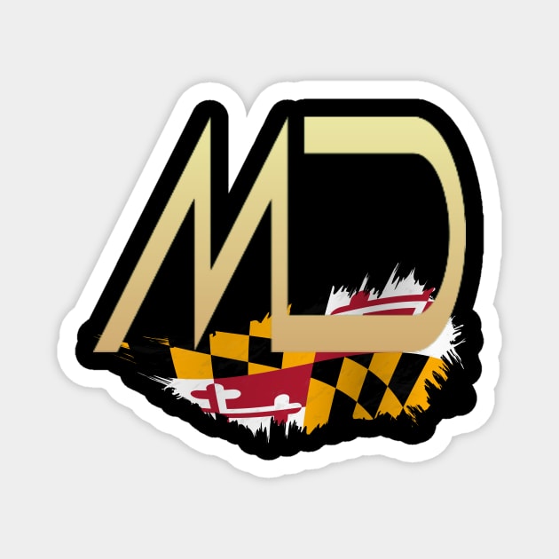 MD STATE FLAG DESIGN Magnet by The C.O.B. Store