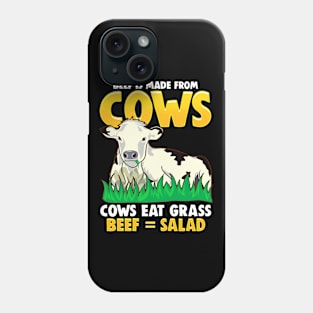 Funny Cows Equal Salad Diet Joke Phone Case