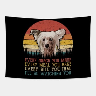 Retro Chinese Crested Every Snack You Make Every Meal You Bake Tapestry