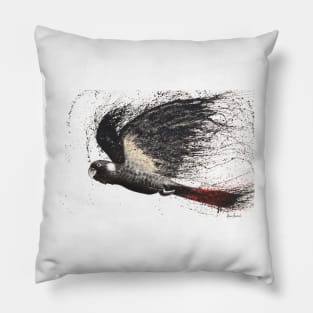 Fearless Black Cockatoo Pillow