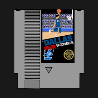 Dallas Basketball 8 bit pixel art cartridge design T-Shirt