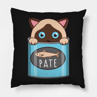 Cute Siamese Cat Pate Pillow