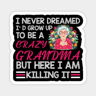 I Never Dreamed I'd Grow Up To Be A Crazy Grandma Magnet