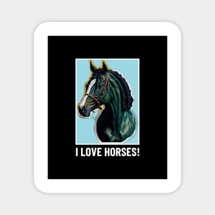 Horse Lover Art Magnet