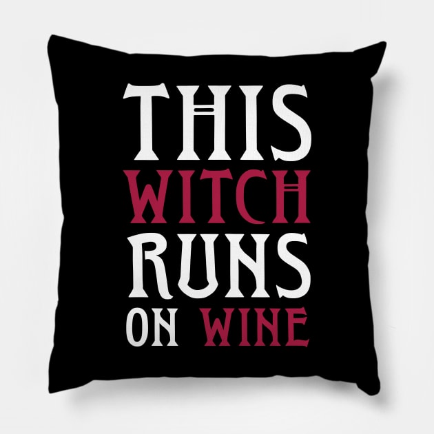 This Witch Runs On Wine - Halloween Running Pillow by PodDesignShop