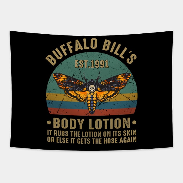 The Silence9 The Silence of the Lambs Buffalo Billis Est1991 Body Lotion It Rubs The Lotion On Its Skin Tapestry by Crazy Cat Style