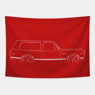 1972 Chevy K/5 Blazer - profile stencil, white Tapestry