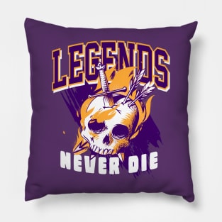 Legend Never Die Court Purple Sneaker Art Pillow