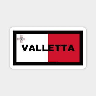 Valletta City in Malta Flag Magnet