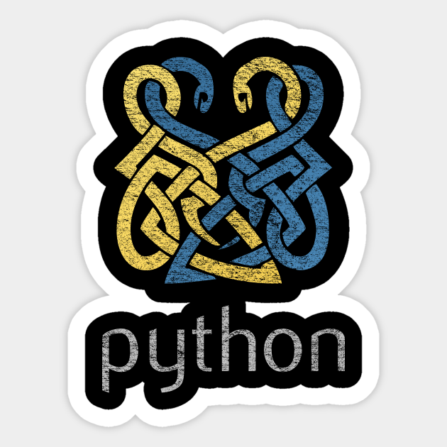 Python Programming Snakes - Python Programming - Sticker | TeePublic