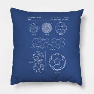 Soccer Ball Patent - Football Art - Blueprint Pillow