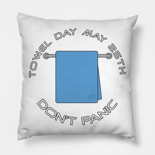 Towel Day - Don't Panic Pillow