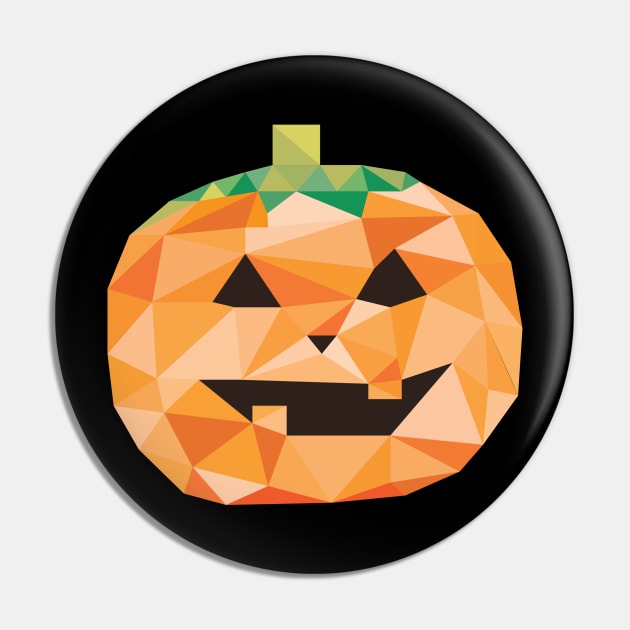 Low Poly Jackolantern Pin by tesiamarieart