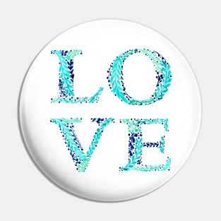 Love #1 teal Pin