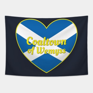 Coaltown of Wemyss Scotland UK Scotland Flag Heart Tapestry