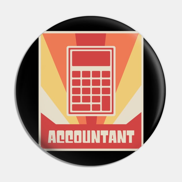 Vintage Calculator | Accountant Pin by MeatMan