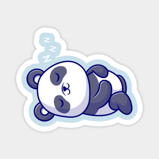 Cute Panda Sleeping Cartoon Magnet