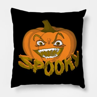 crazy pumpkin: spooky Pillow