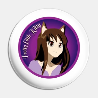 Pretty Little Kitty Anime Girl Pin